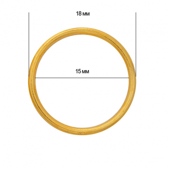 Кольцо для бюстгальтера металл TBY-H14 d15мм, цв.05 золото, уп.100шт