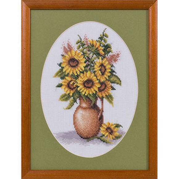 Набор для вышивания PANNA арт. C-0153 Букет подсолнухов 17,5х25 см