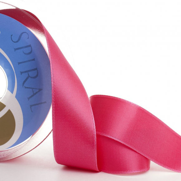 Лента атласная двусторонняя SAFISA, 50 мм, 25 м, цвет 20, розовый темный