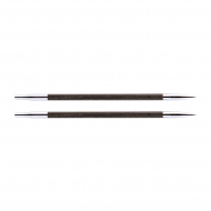 29276 Knit Pro Спицы съемные для вязания Royale 4,5мм для длины тросика 20см, ламинированная береза, серый оникс, 2шт