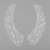 Воротник KRUZHEVO арт.TTR.12GY0010 22,5х20см цв.белый уп.25 компл