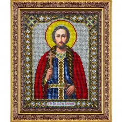 Набор для вышивания бисером ПАУТИНКА арт.Б-1076 Св. Преп. Блгв. кн.Игорь Черниговский 20х25 см