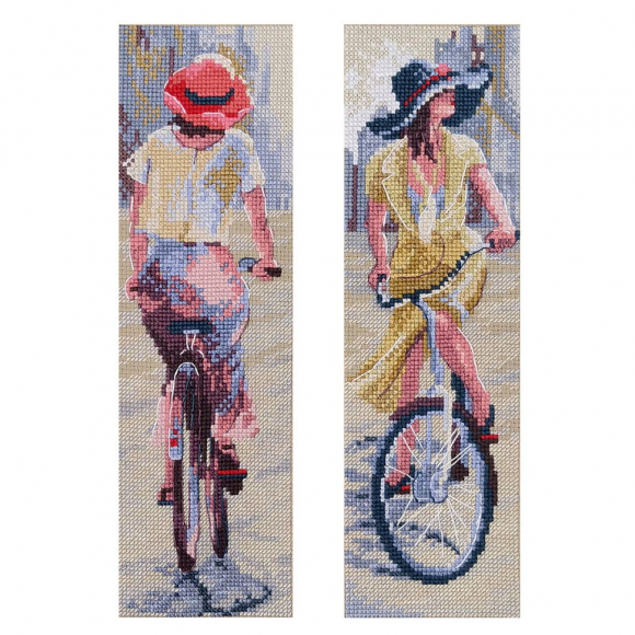 Набор для вышивания МАРЬЯ ИСКУСНИЦА арт.21.003.15 Леди на велосипеде 6х20 см Набор для вышивания МАРЬЯ ИСКУСНИЦА арт.21.003.15 Леди на велосипеде 6х20 см