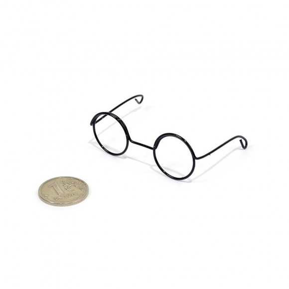 Очки без стекла арт.КЛ.21409 черные ? 20мм, металл