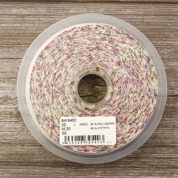 Косая бейка с рисунком SAFISA, арт.6452, 20 мм, 20 м, цвет 03 Косая бейка с рисунком SAFISA, арт.6452, 20 мм, 20 м, цвет 03
