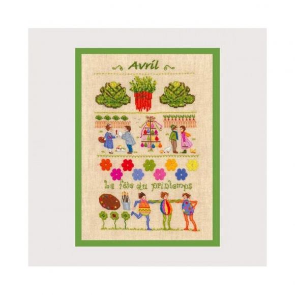 Набор для вышивания Le Bonheur des Dames арт.1153 Avril (Апрель) 18х28 см