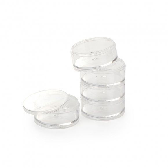 Набор баночки для бисера,арт.TBY 1907-5, акрил,цв.прозрачный,разм.7х13,5см