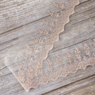 177954_Вышивка на тюле, 91 мм, цвет розовый