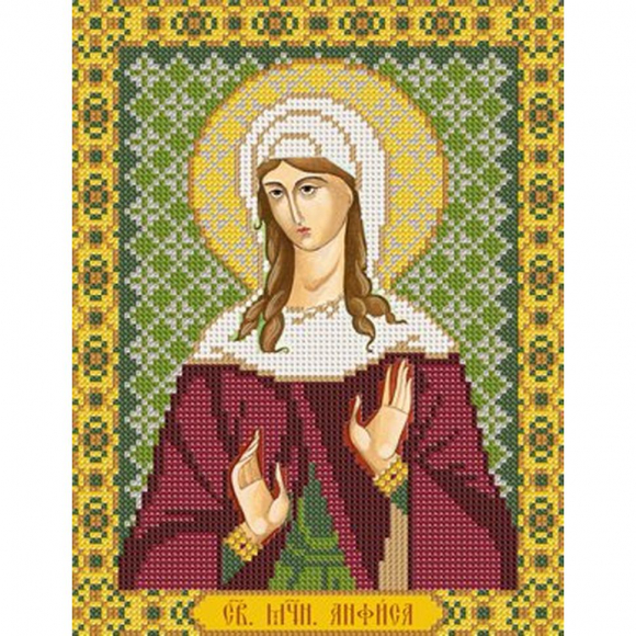 Набор для вышивания бисером НОВА СЛОБОДА арт.С9117 Св.ВМч.Анфиса 18х25 см