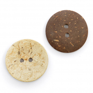 Пуговицы кокос CB K-02 цв.натуральный 36L-23мм, 2 прокола, 72 шт