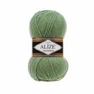 Пряжа для вязания Ализе LanaGold (49% шерсть, 51% акрил) 5х100г/240м цв.180 серебряная сосна