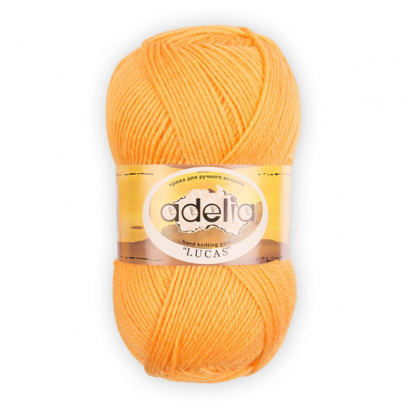 Пряжа ADELIA LUCAS (70% шерсть, 30% акрил) 5х100г/218м цв.03 яр.желтый