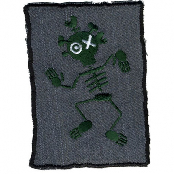 Термоаппликация HKM "Зеленый танцующий скелет"