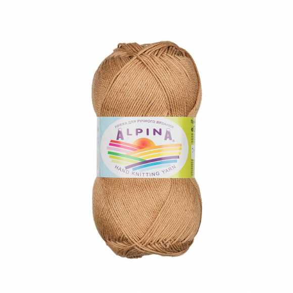 Пряжа ALPINA ORGANICA (80% хлопок, 20% лён) 10х50г/170м цв.08 св.коричневый