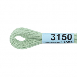 Нитки для вышивания Gamma мулине (3071-3172) 100% хлопок 24 x 8 м цв.3150 бл.салатовый
