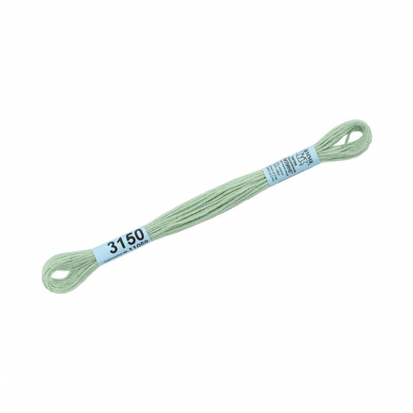 Нитки для вышивания Gamma мулине (3071-3172) 100% хлопок 24 x 8 м цв.3150 бл.салатовый