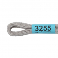 Нитки для вышивания Gamma мулине (3173-6115) 100% хлопок 24 x 8 м цв.3255 св.серый