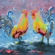 Схема на холсте АБРИС АРТ арт. AC-414 Драчуны 20х20 см