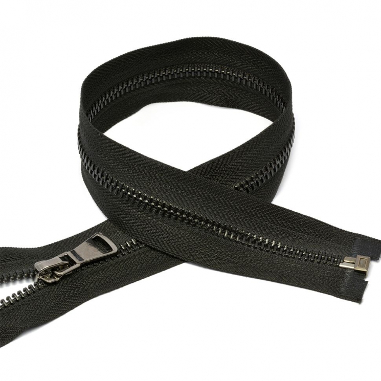 Молния MaxZipper мет. №5 черный никель шлиф.звено, 60 см цв.F322 черный уп.10шт