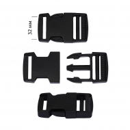 Фастекс пластик TBY.0069 32мм цв.черный уп.100 шт