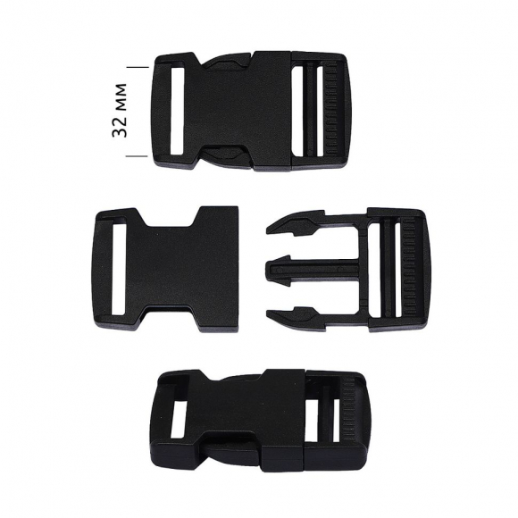 Фастекс пластик TBY.0069 32мм цв.черный уп.100 шт Фастекс пластик TBY.0069 32мм цв.черный уп.100 шт