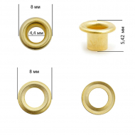 Люверсы сталь New Star №2 (? 4,4мм, h 5,42мм) цв. золото уп. 5000шт