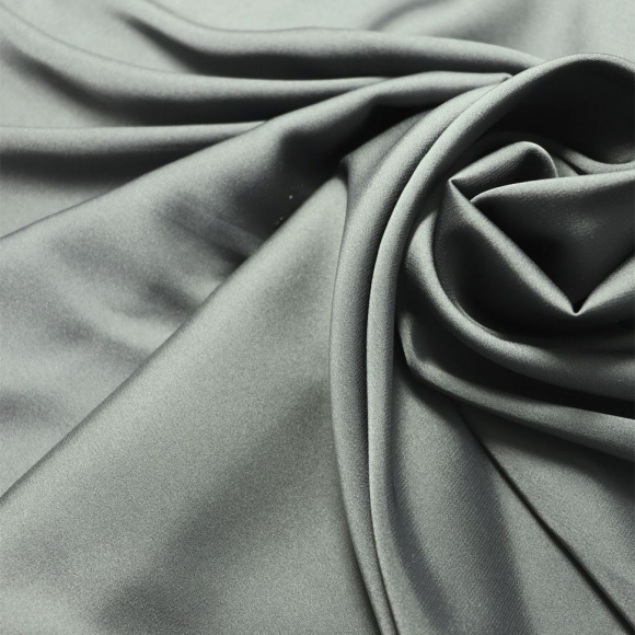 Ткань шелк Армани 90 г/м? 97% полиэстер, 3% спандекс шир.145 см арт.Р.11601.39 цв.39 графитовый уп.25м