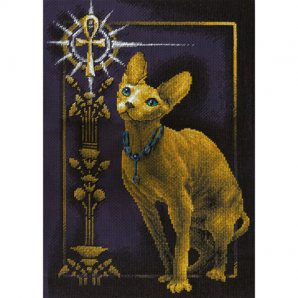 Набор для вышивания PANNA Золотая серия арт. K-0897 Египетская кошка 23х35 см