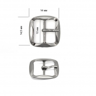 Пряжка металлическая TBY.1667 14х14,5мм, внутр. размер 10мм цв. т.никель уп. 20шт Пряжка металлическая TBY.1667 14х14,5мм, внутр. размер 10мм цв. т.никель уп. 20шт
