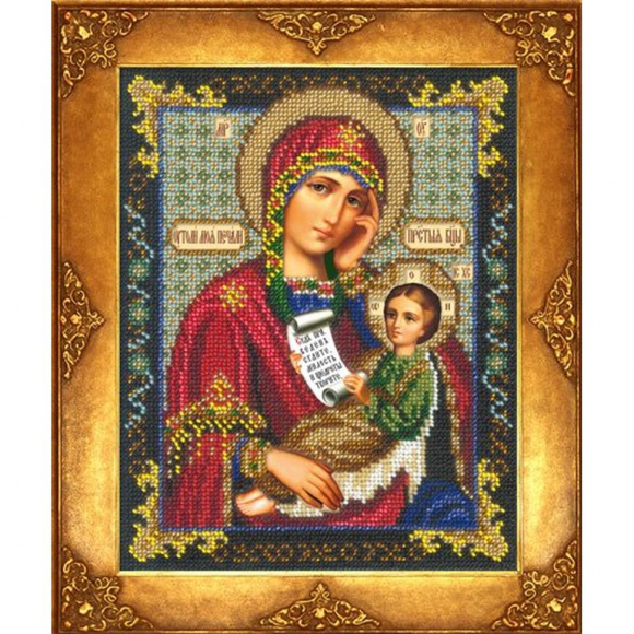 Набор для вышивания бисером РУССКАЯ ИСКУСНИЦА арт.370 БИ Утоли моя печали 18х22,5 см