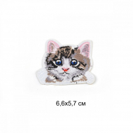Термоаппликации арт.TBY.2274 Котенок 6,6х5,7см, уп.10шт
