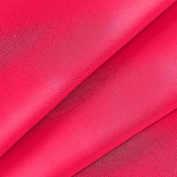 Ткань шелк Армани 90г/м? 97% ПЭ 3% Спандекс шир.150см арт.TBYArm-152 цв.152 розовый неон рул.25м