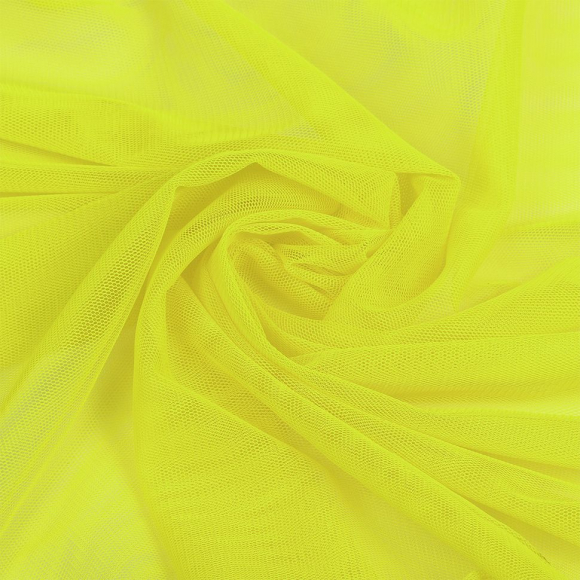 Сетка стрейч матовая арт.TBY-TL58 40г/м? 100% полиэстр ш.150см цв. 58 неон лимон рул.10м