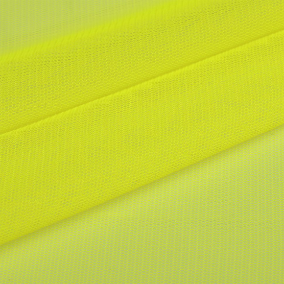 Сетка стрейч матовая арт.TBY-TL58 40г/м? 100% полиэстр ш.150см цв. 58 неон лимон рул.10м