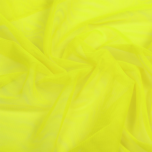 Сетка стрейч матовая арт.TBY-TL58 40г/м? 100% полиэстр ш.150см цв. 58 неон лимон рул.10м