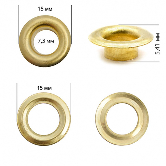 Люверсы сталь New Star №5 (? 7,3мм, h 5,41мм) цв. золото уп. 500шт Люверсы сталь New Star №5 (? 7,3мм, h 5,41мм) цв. золото уп. 500шт