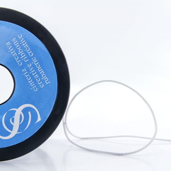 160100_Резинка шляпная SAFISA, 2 мм, цвет 02, белый