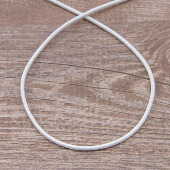 160100_Резинка шляпная SAFISA, 2 мм, цвет 02, белый