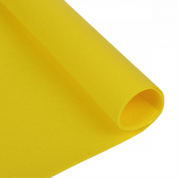 Фетр декоративный 1,2мм; лист 33см х 53см/ 820 (канареечный) Корея