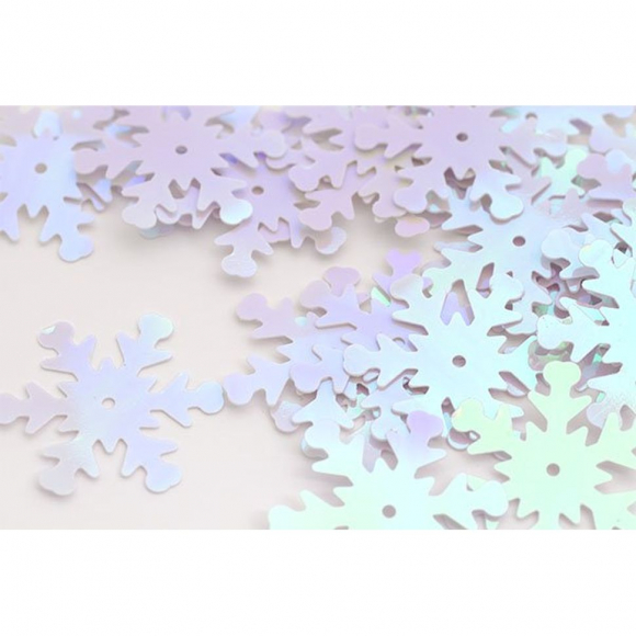 Пайетки россыпью арт.TBY-FLK526 25мм цв.099 белый уп.50г