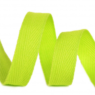 Тесьма киперная 15 мм хлопок 2,5г/см арт.TBY.CT156445 цв.6445 салатовый уп.50м