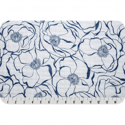 Ткань для пэчворка PEPPY Embrace (марлевка) 120 г/м? 100% хлопок цв.bouquet cobalt уп.100х125 см