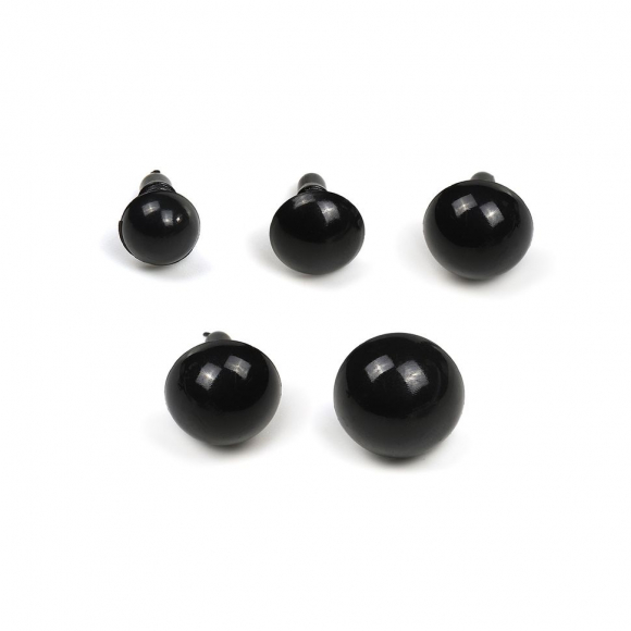 Набор глаз в органайзере винтовые пластик бусинки d7-18мм 48шт с фикс №2