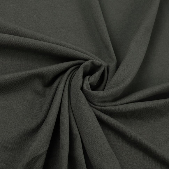 Ткань трикотаж Кулирка хлопок 145г опененд 100+100см серый 19-3905 уп.6м