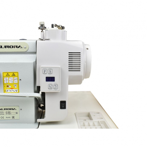 Прямострочная швейная машина с тройным продвижением Aurora A-562D со встроенным мотором и позиционером иглы