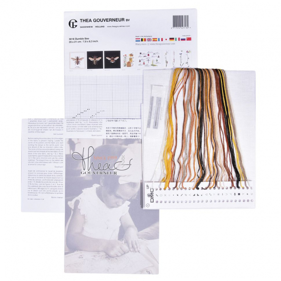 38951_Набор для вышивания "Шмель", канва лён 32 ct