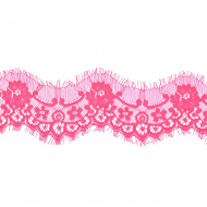 Кружево “реснички” арт.TBY 76006 шир.80мм цв.144 ярк.розовый уп.30м (по 3м)