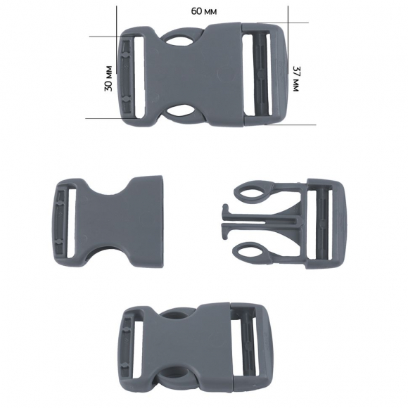 Фастекс 30мм FE30А цв.серый нагрузка 80 кг уп.100 шт