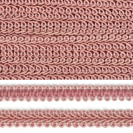 Тесьма TBY Шанель плетеная шир.12мм 0384-0016 цв.S070 грязно-розовый уп.18,28м
