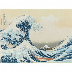 Кристальная мозаика на подрамнике ФРЕЯ арт.MET-ALPD-024 Большая волна в Канагаве, Кацусика Хокусай 40х30 см